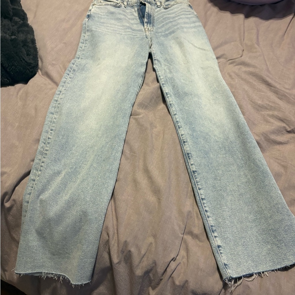 7 For All Mankind Light Blue Straight Leg Jeans never worn